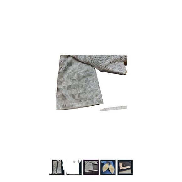 Women's Silver Rhinestone Over-the-Knee Stiletto Boots Size 7,5 - Picture 9 of 14